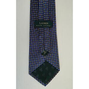 Lauren Ralph Lauren Blue Geometric 100% Silk Men’s Neck Tie Classic